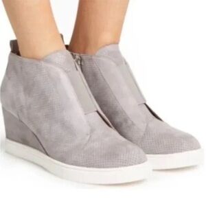 Linea Paolo Felicia Wedge Sneaker Bootie Gray 9.5 M
